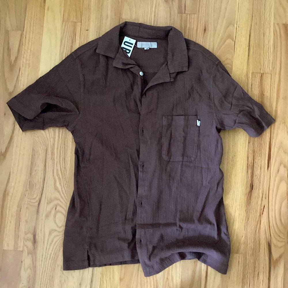 Urban Outfitters Standard Cloth Liam Crinkle Button Down